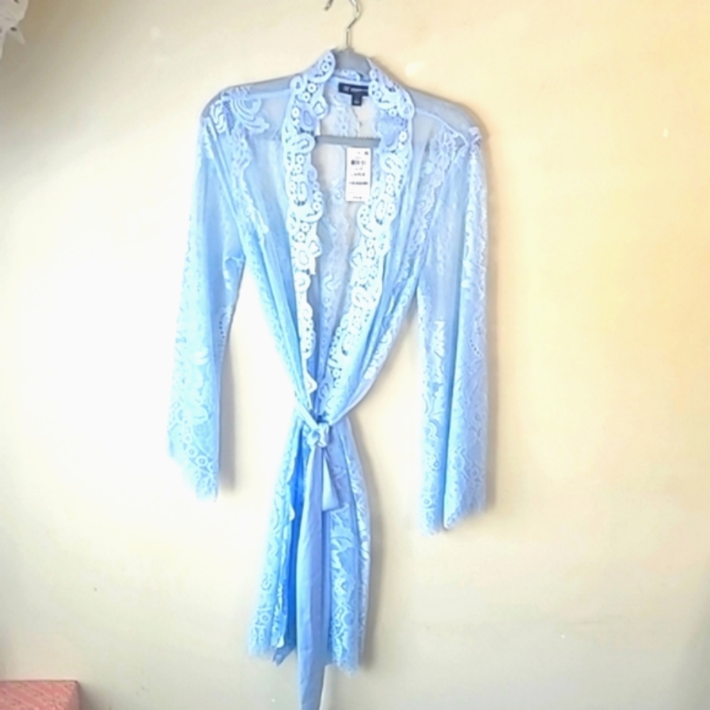 Lace Intimate Wear Rain Storm Robe SZ L